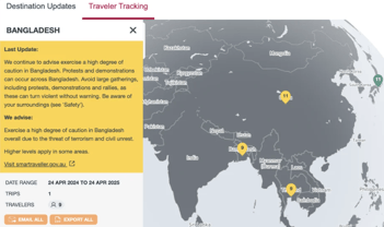 duty of care traveler tracking and safety alerts